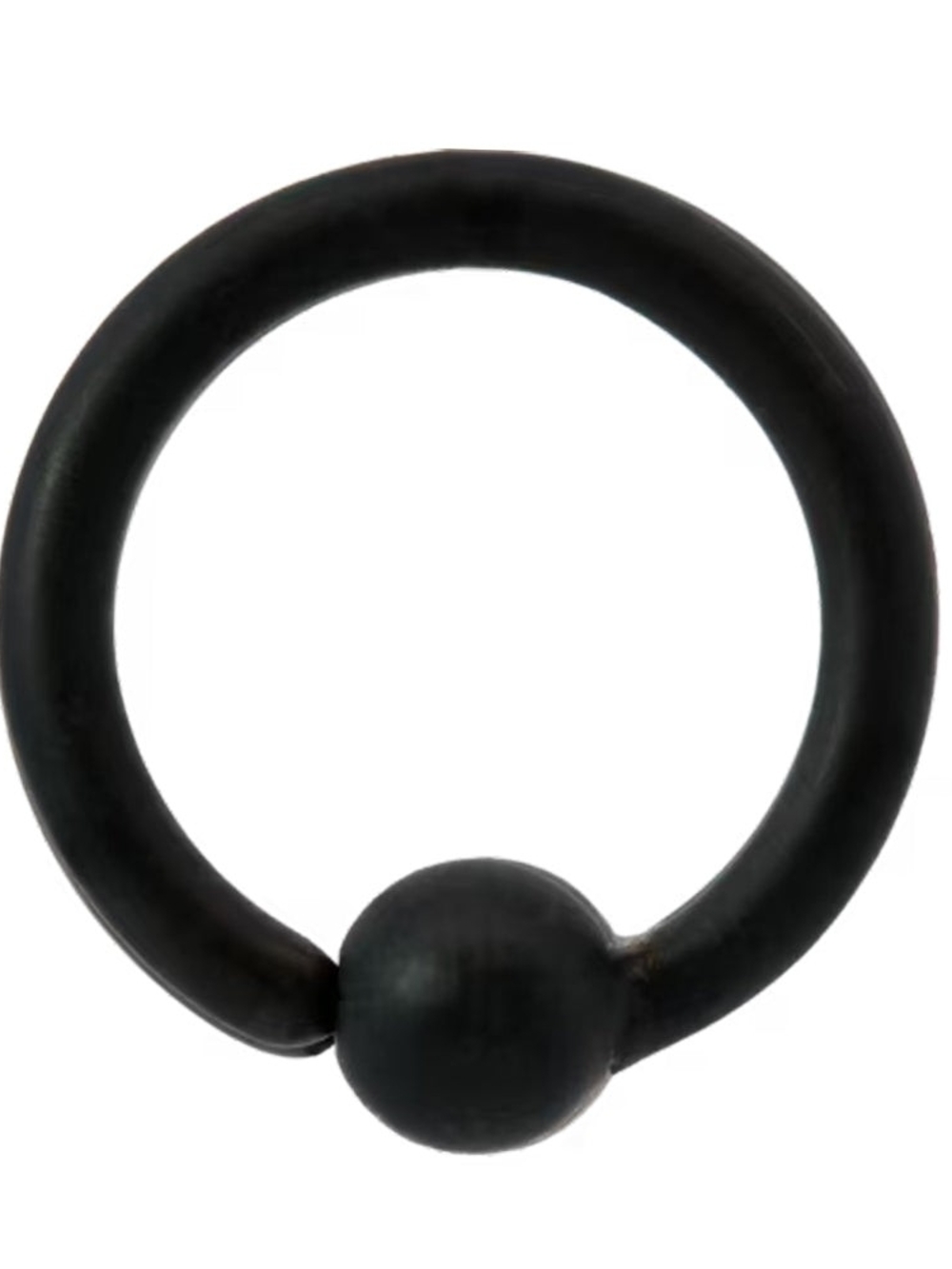 Niobium Matte Black Hoop Captive Bead Ring - 14 Gauge 1/2 " Body Jewelry/ Info
